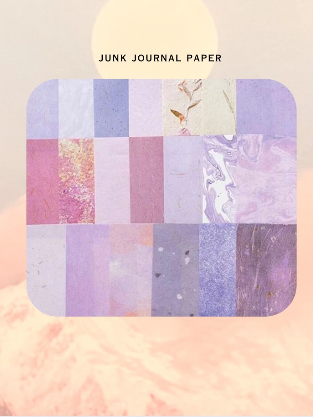 NWT🎉 Purple & Marble Textured Journal Collage Paper with Decorative Buttons